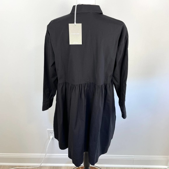 Everlane The Field Button Down Dress In Black Size XS New - Picture 9 of 14